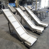 Convoyeur à bande en acier inoxydable antibactérien à faible coût pour lignes de transformation alimentaire, convoyeur de sortie de sacs pour plats à emporter