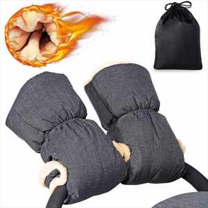 Mitaines pour poussette en peau de mouton, mitaines pour poussette, mitaines pour poussette, gants pour poussette, protection contre le froid - Product Image 6