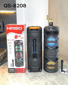 QS-8208 8 Inch Karaoke Không Dây Đảng Xe Đẩy Loa Ngoài Trời Công Suất Cao 40W Parlantes Portatiles <span class=keywords><strong>Retro</strong></span> <span class=keywords><strong>Boombox</strong></span> Xách Tay - Product Image 4
