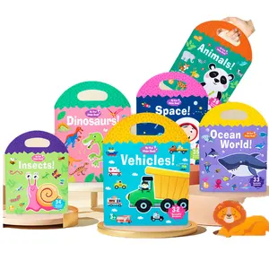 Montessori macun sessiz kitap çocuk oyuncağı macun kitap hayvan numaraları eşleştirme bulmaca oyunu öğrenme Sticker eğitici oyuncaklar hediye