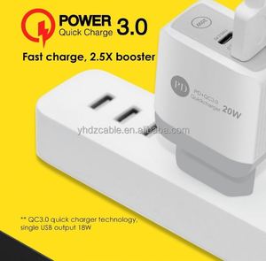 อะแดปเตอร์ชาร์จเร็ว 20w สำหรับเดินทาง ชาร์จโทรศัพท์มือถือแบบ PD USB Type-C ชาร์จเร็ว - Product Image 3