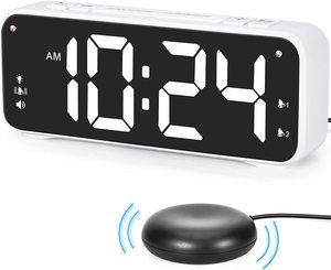 Đồng hồ báo thức rung và khiếm thính người già Đồng hồ để bàn kỹ thuật số đơn giản Đồng hồ báo thức rung nhỏ - Product Image 6