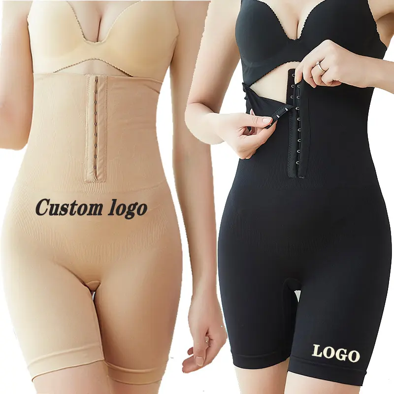 Leggings femininas com logo customizado, calças curtas de cintura alta, corset feminino, levanta bumbum, treinador de cintura
