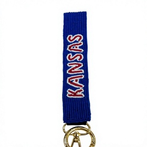 Kansas Blue Nylon Lanyard With Gold Lobster Clasp Durable Design For Keys ID Cards Phone Straps - Product Image 1