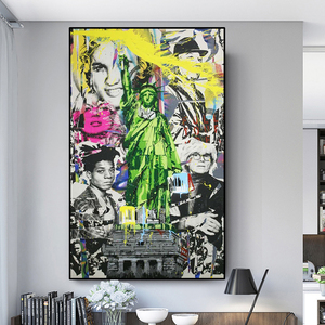 Graffiti Pop Art poster statua della libertà stampe su tela stampe astratte Street Wall Picture For Living Room Home Decor Cuadro - Product Image 6