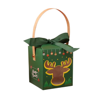 Boîte à friandises de Noël avec fenêtre découpée et nœud en ruban de satin pour les acheteurs en gros et importateurs de cadeaux de fête pour magasins de détail