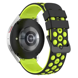 สายนาฬิกายางจับคู่สีได้สำหรับเด็กสายนาฬิกาซิลิโคนนิ่มสำหรับ Samsung Galaxy 5 Pro สำหรับนาฬิกา Huawei GT Series 20มม. 22มม.