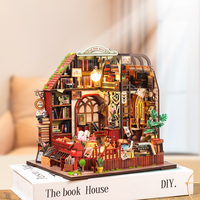 Nouvelle maison miniature en bois à faire soi-même, maison de poupée architecturale, meubles, jouets, modèle de puzzle 3D avec boîte à musique, cadeaux pour enfants