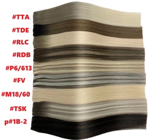 Sang Trọng Nga Thiên Tài Sợi Ngang Phần Mở Rộng Tóc Con Người Vô Hình Wefts Tay Lựa Chọn Tóc Vàng Nổi Bật Tông 0.1Mm Mỏng - Product Image 2