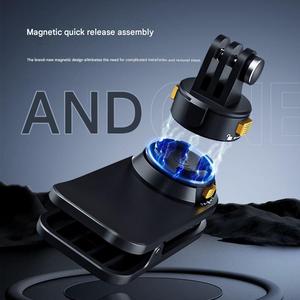 Clip magnétique à libération rapide Hongdak pour <span class=keywords><strong>GoPro</strong></span> DJI Action, <span class=keywords><strong>accessoire</strong></span> de caméra d'action rotative à <span class=keywords><strong>360</strong></span>° pour l'extérieur, clip pour sac à dos - Product Image 4