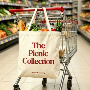 Sacs fourre-tout en toile de coton recyclé à livraison rapide, personnalisables avec logo imprimé, sacs d'épicerie à fermeture éclair, grand format, sacs de courses - Product Image 4
