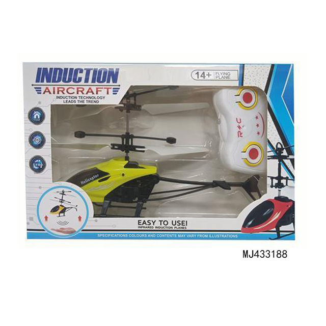 Mini Induction Aircraft Charging Electric Flight RC Helicopter Toy Beginner Level Remote Control Helicopter for Kids Plastic