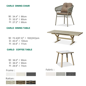 Express Garden Juego de mesa de comedor de cuerda roja de aluminio moderno para exteriores para patio y uso hospitalario Patio <span class=keywords><strong>Restaurante</strong></span> Bistro Sillas - Product Image 4