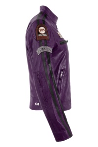 Chaqueta de Cuero para Mujer, 100% Genuina, Marca Sizma, Acabado en Cera Morada, Cierre YKK, Logotipo Personalizado, Etiqueta Privada, OEM/ODM, Estilo Vintage - Product Image 3