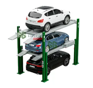 4 pfosten dreifaches stapel-autoaufzüge für zuhause garage fahrzeug auto parkplatz aufzug hydraulischer autoaufzug aufzug fahrzeugzubehör intelligent