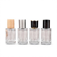 Flacon de parfum cylindrique à baïonnette de 30 ml, bouchon à vis, en verre rond, vide, portable, vaporisateur fin pour voyage, sans diffuseur à roseaux