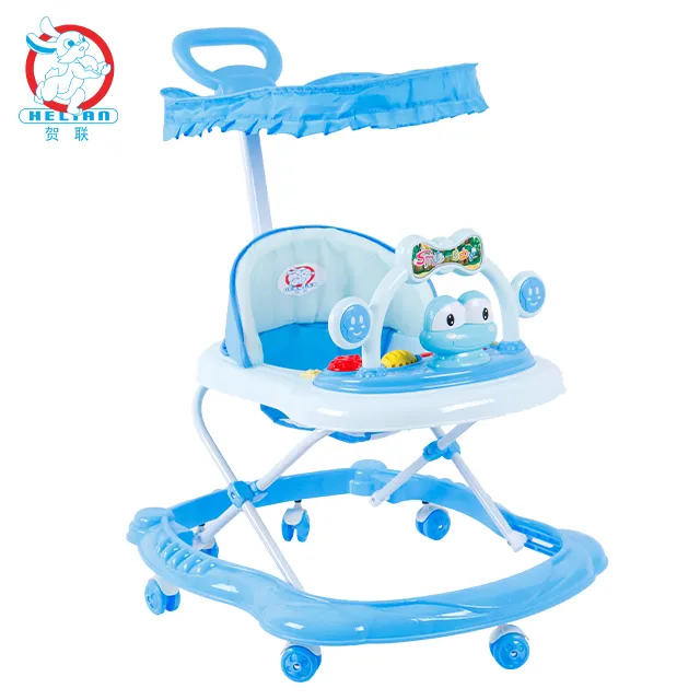 BLM New Hot Sale Color Design 0-6 Years Old Kids Cheap Safety round baby walker with musics