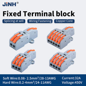JINH Kompakter 2-Poliger Steckklemmenblock mit Hebelverschluss Schneller Elektrischer Kabelhebelverbinder für Beleuchtung - Product Image 3