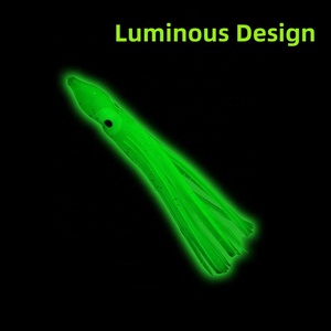 3cm-9cm suave luminoso brillo Hoochie pulpo calamar falda curricán pesca señuelo venta al por mayor <span class=keywords><strong>Yozuri</strong></span> plástico suave falda calamar cebo - Product Image 3