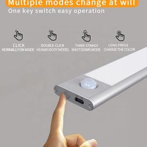 Luz LED Ultrafina de 20cm 30cm 40cm con Sensor de Movimiento PIR Recargable por USB para Debajo del Gabinete - Product Image 3