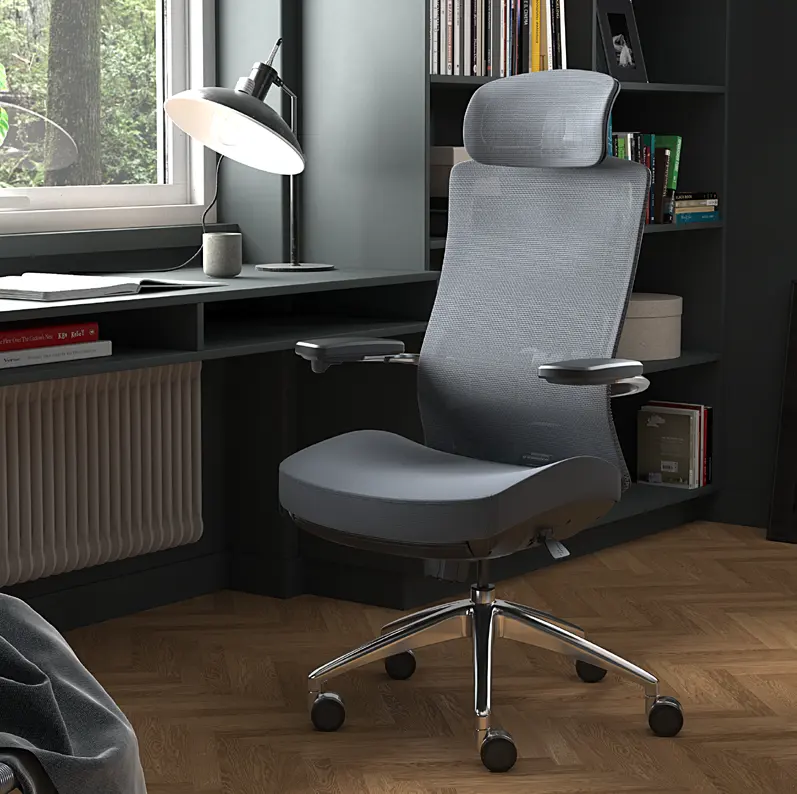 QQ-823 Fil Smart control inclinable pivotant chaise de bureau ordinateur de jeu mesh ergonomique chaises avec repose-pied chaise de bureau