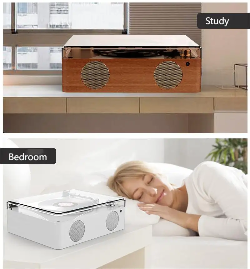 Retro CD player Convenient BT Wireless Speaker Audio Player Birthday Gift Album CD Player