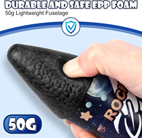 Cohete de lanzamiento automático de juguete para niños 8-12 cohete de aire motorizado de 200 pies lanzamiento paracaídas aterrizaje seguro al aire libre nave espacial regalo de cumpleaños