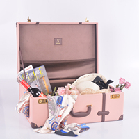 Valise vintage unisexe en similicuir style business avec sangles verrouillées pour voyage et vacances en polyester PU