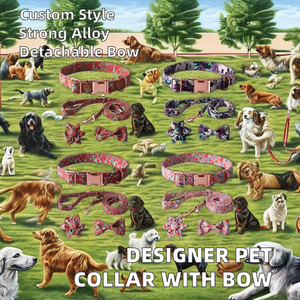 Collar de mosca de diseñador clásico para perros y gatos Collar de lazo de mascota personalizado con hebilla de aleación extraíble Accesorio decorativo de lazo - Product Image 2