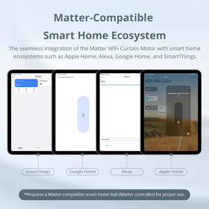 มอเตอร์ม่านอัจฉริยะ Zemismart Matter over WiFi โมดูลคู่ทำงานร่วมกับ Apple Home Alexa <span class=keywords><strong>Google</strong></span> Home <span class=keywords><strong>Mi</strong></span> บ้านอัจฉริยะอัตโนมัติ - Product Image 3