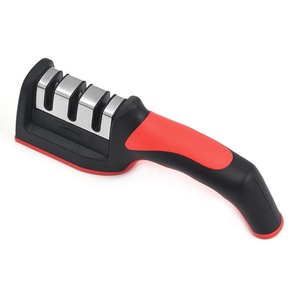 Aiguiseur de couteaux manuel 3 étapes en acier et diamant, aiguiseur de couteaux professionnel, outils d'affûtage pour la cuisine - Product Image 6