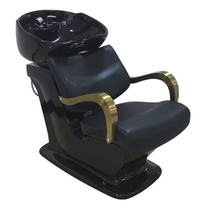Factory Direct Sales of High-end Comfortable Electroplating Barber Shop Dedicated Semi-lying Massage Shampoo <b>Bed</b> - Product Image 1