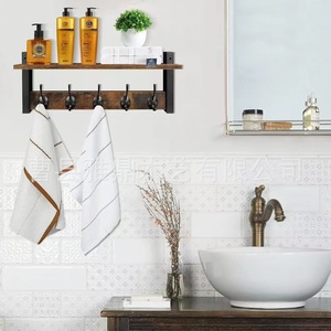 Étagère murale en bois transfrontalière, décoration intérieure de grande valeur, ornement de salon, support simple en bois pour clés - Product Image 1