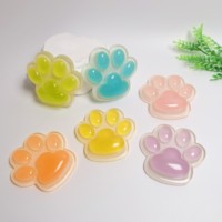 10 Pièces Cabochons en Résine Transparente en Forme de Patte Miniature à Dos Plat pour Épingles à Cheveux, Scrapbooking, Bricolage, Décoration Intérieure, Accessoires Artisanaux 61mm