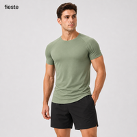 Naylon+ Spandeks Kumaş Erkek Kısa Kollu Fitness Taytı Kompresyon Tişörtü Toptan