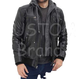 Nouvelle Veste en Cuir de Vachette Unisexe City Rider 2025 pour Hommes, 100% Véritable, Col Montant, Motif Lettres, Logo Avant, Vente en Gros - Product Image 1