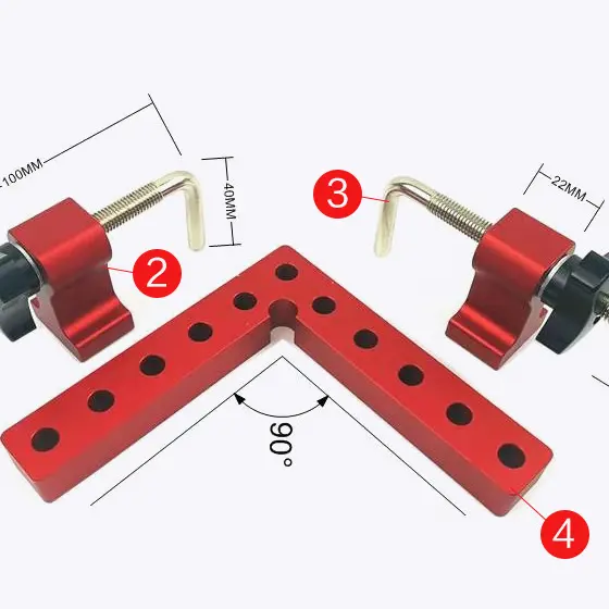 Custom tool set right angle bracket 100mm, 120mm, 140mm adjustable right angle positioning fixture