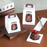 Boîte d'emballage haut de gamme pour cannelés avec fenêtre transparente, idéale pour pâtisseries, desserts, usage commercial et stockage