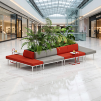 Canapé modulaire commercial en cuir PU pour salle d'attente, idéal pour les espaces publics, les halls de centres commerciaux et les zones de réception