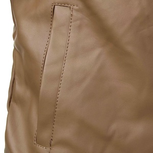 <span class=keywords><strong>Chaqueta</strong></span> de Cuero para <span class=keywords><strong>Hombre</strong></span>, Estilo Motero, Cuero Sintético Desgastado, Material de Primera Calidad, Imitación de Cuero - Precio al por Mayor - Product Image 5