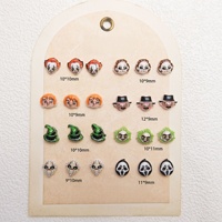 Paso Sico Halloween French Style Nail Art Accessories Horror Anime Ghost Mask Resin Rhinestone Nail Beauty DIY Wearable Nails
