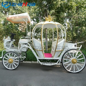 Carruaje de Princesa Cenicienta, Carruaje Blanco con Forma de Calabaza, Carruaje Eléctrico Romántico de Dos Filas para Bodas, Venta Directa de Fábrica - Product Image 2