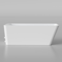 Baignoire en acrylique simple pour salle de bain à domicile, bain froid ou bain chaud, massage spa, nouvelle baignoire blanche, intérieur ou extérieur avec couvercle de baignoire