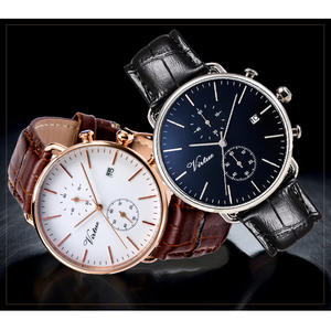 2023 Chronographe Date montres à quantité minimale de commande basse <span class=keywords><strong>Quartz</strong></span> Logo personnalisé étanche Reloj montre-bracelet de luxe en acier inoxydable pour hommes - Product Image 2