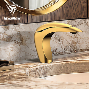 Mitigeur <span class=keywords><strong>de</strong></span> Robinet <span class=keywords><strong>de</strong></span> Salle <span class=keywords><strong>de</strong></span> Bain Style Contemporain Or Brossé Luxe pour Lavabo - Product Image 4