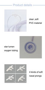 उच्च गुणवत्ता वाली ऑक्सीजन और कार्बन डाइऑक्साइड नमूना नाक कैननुला ऑक्सीजन नाक कैननुला ऑक्सीजन नाक कैनला - Product Image 5