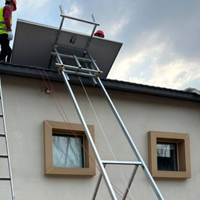 Élévateur de panneaux solaires inclinables, portable, mobile, anti-collision, équipement de levage de verre photovoltaïque en haute altitude