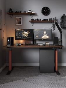 Scandinavian rắn gỗ liriodendron điện nâng bàn có thể điều chỉnh máy tính eSports văn phòng thông minh viết bảng học tập - Product Image 3