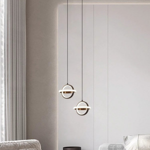Lampe suspendue minimaliste moderne, corps en fer, double tête, pour chambre à coucher, salon, éclairage design - Product Image 4