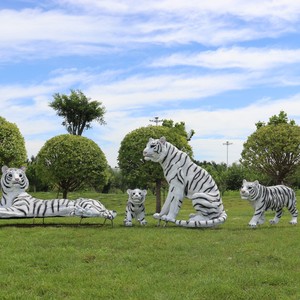 Bán Buôn Tùy Chỉnh Trắng Tiger Bộ Điêu Khắc Nhà Sản Xuất Cung Cấp Lớn Tiger Tượng Động Vật Nghệ Thuật Cho Ngoài Trời Trang Trí Nội Thất Điêu Khắc - Product Image 4